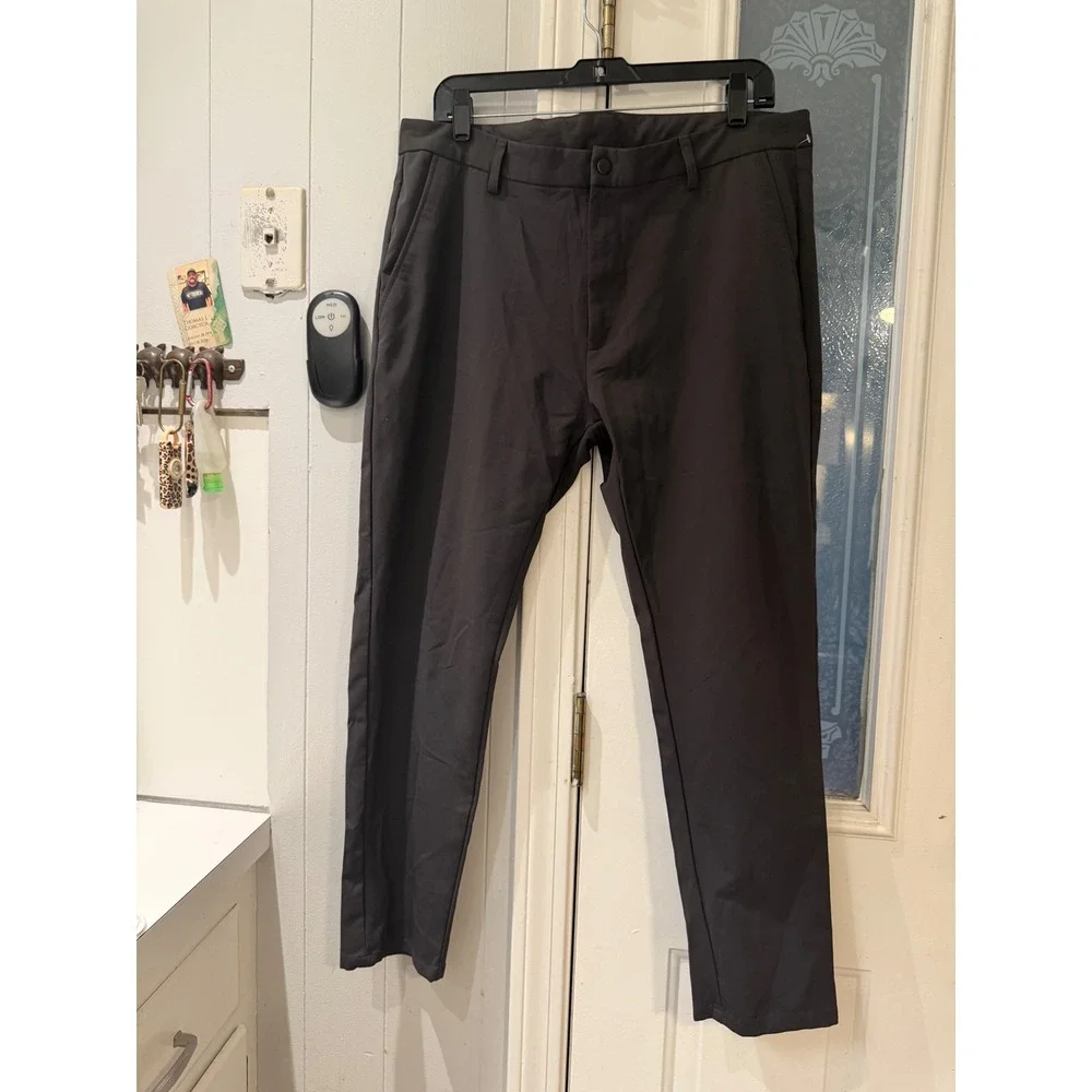 Under 5'10 Jon Performance Pants Charcoal Gray Mens 36/27 Chino Trousers